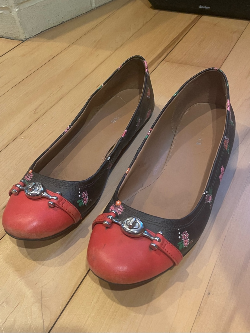 Leila posey ballet flat coach signature floral